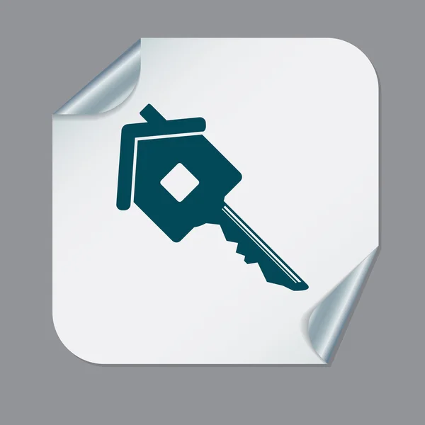 Key in the house icon. — Stock Vector