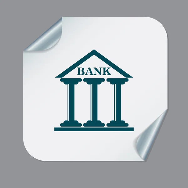 Edificio bancario icona illustrazione — Vettoriale Stock
