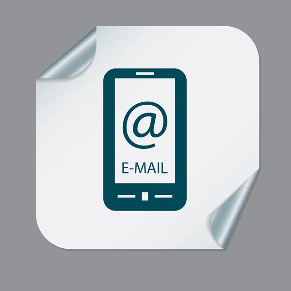 Smartphone avec le symbole mail — Image vectorielle