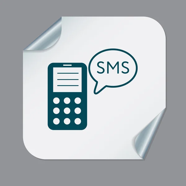 智能手机与 sms 的云 — 图库矢量图片