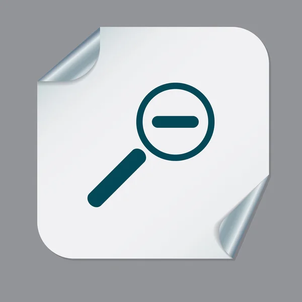 Magnifier reduction icon — Stock Vector