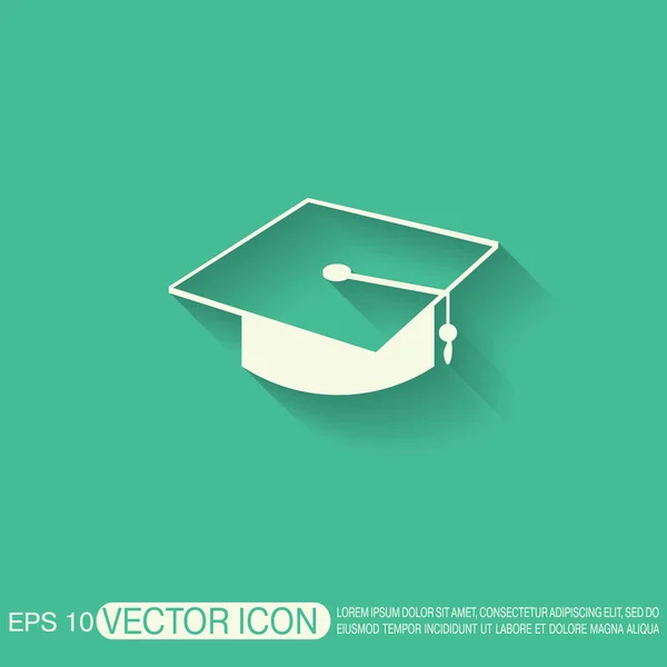 Graduate hatt. utbildning tecken — Stock vektor