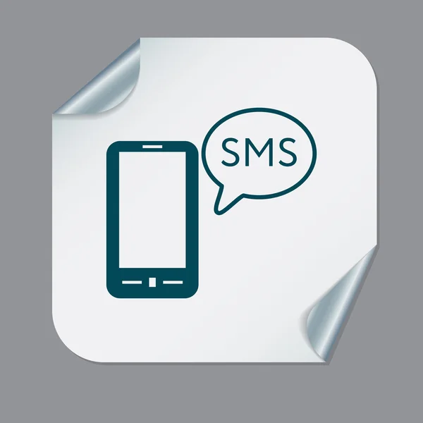 Смартфон с облаком sms диалога — стоковый вектор