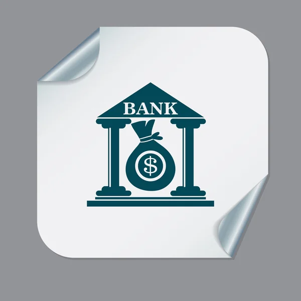 Ikona budynku banku — Wektor stockowy