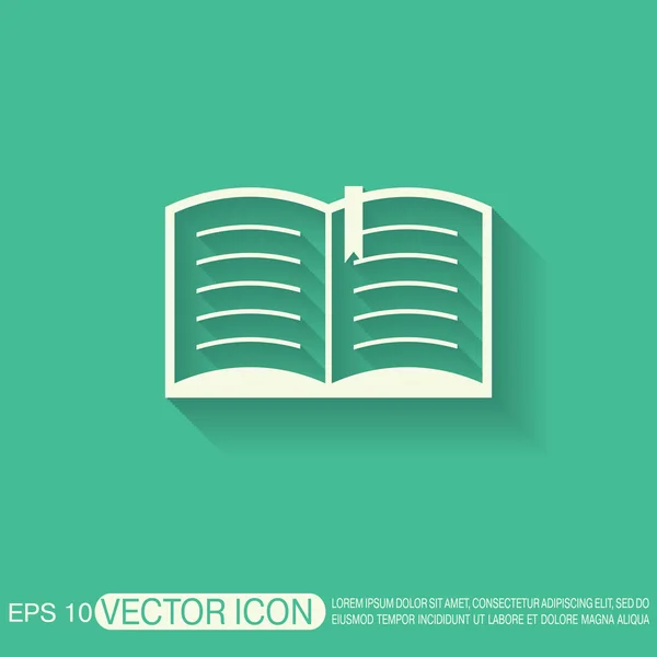 Open book. Education sign — Stock Vector