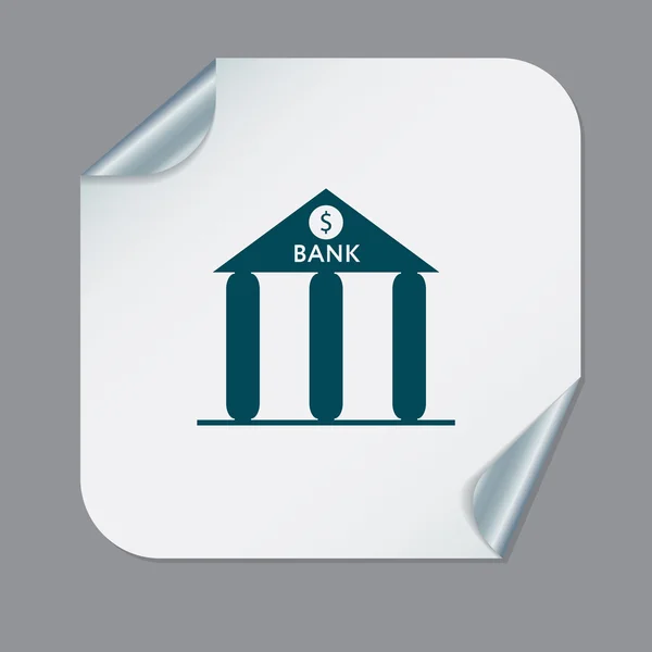 Ikona budynku banku — Wektor stockowy