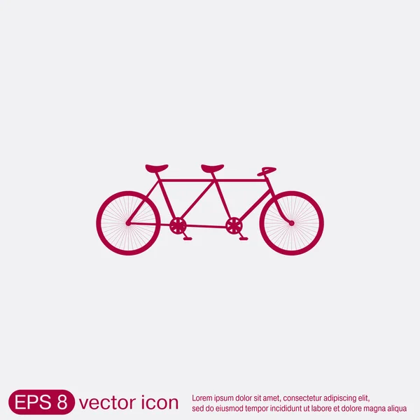 Ícone de bicicleta retro — Vetor de Stock