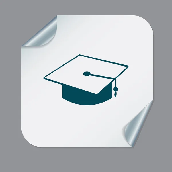 Diplomás kalap. oktatás-jel — Stock Vector
