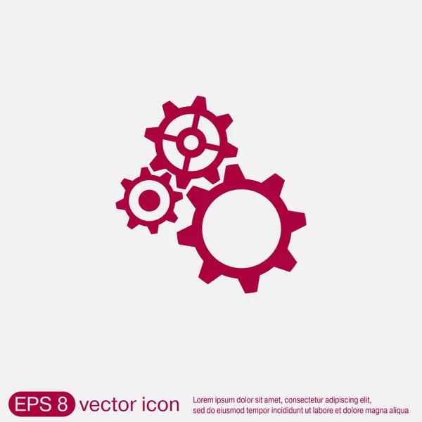 Cogwheel, configuração do ícone e reparação — Vetor de Stock