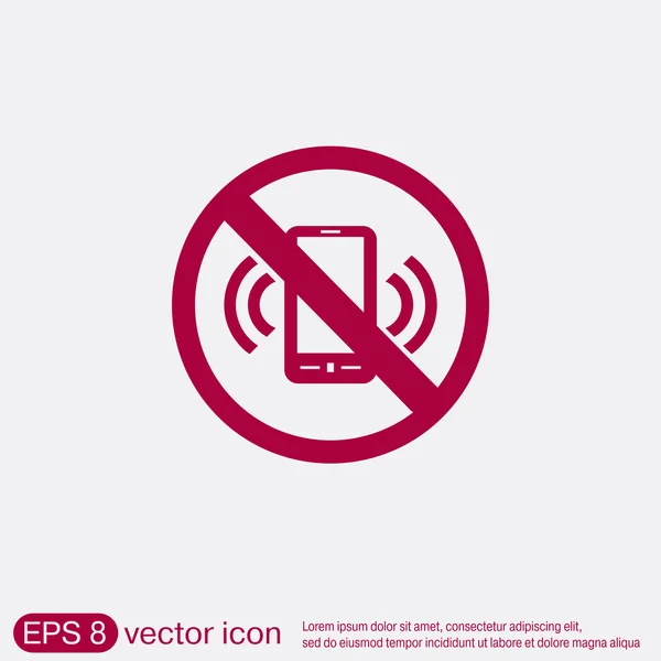 Forbidden to use phone — Stock Vector