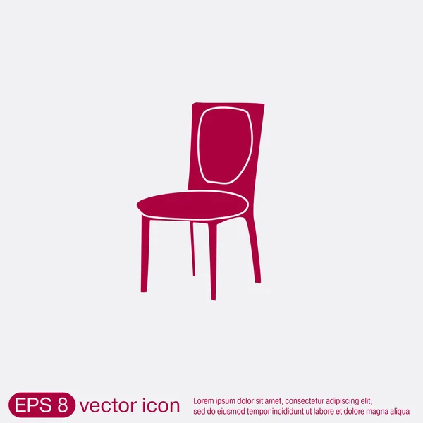 Ícone de mobiliário de cadeira — Vetor de Stock