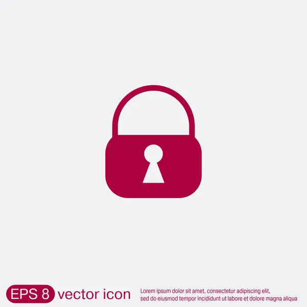 Locked Padlock icon — Stock Vector