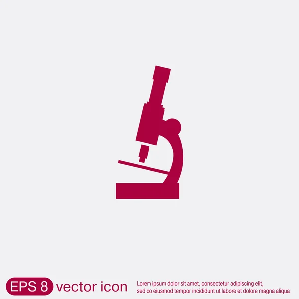 Ícone de silhueta de microscópio — Vetor de Stock