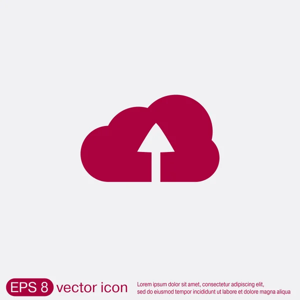 Cloud downloading  files — Stock Vector