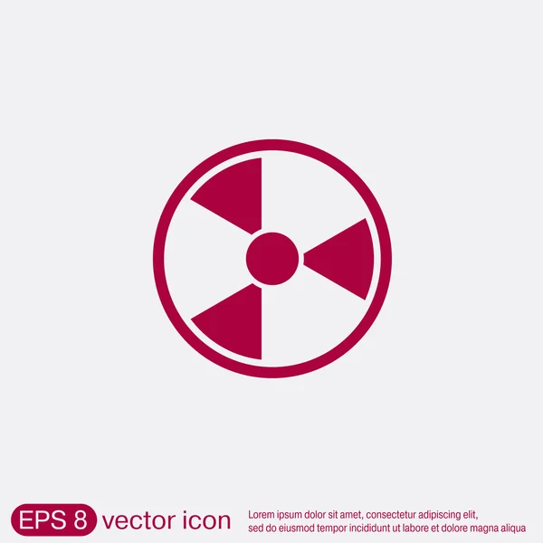 Nuclear danger icon — Stock Vector