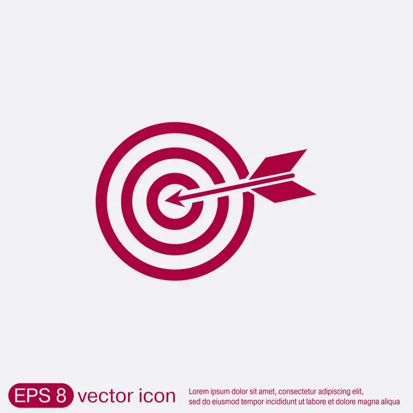 Hit the target icon — Stock Vector