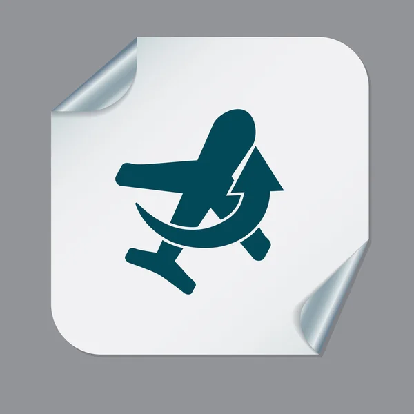 Plochá ikona letadla — Stockový vektor