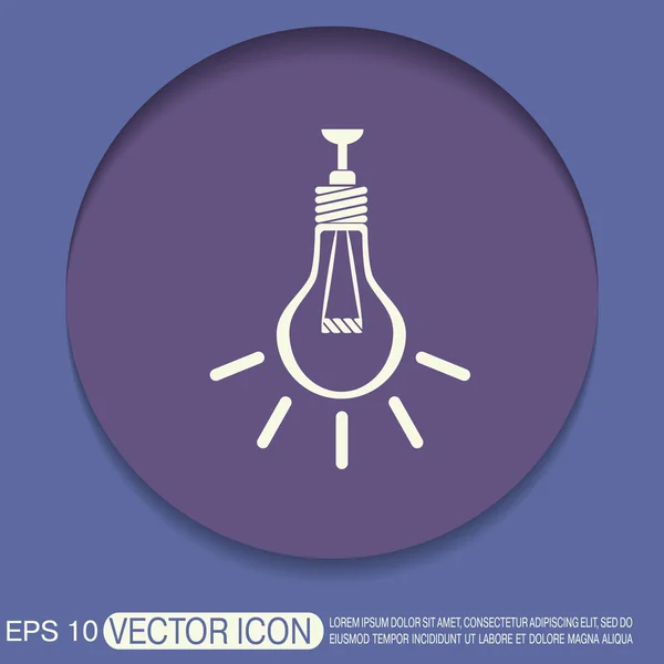 Gloeilamp. teken ideeën. — Stockvector