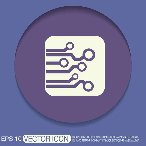 Icono de signo de placa de circuito . — Vector de stock