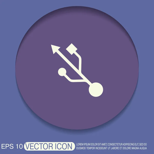 USB-symboolpictogram — Stockvector