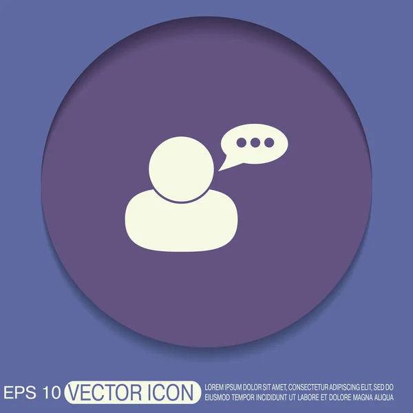 Teken avatar dialoog — Stockvector