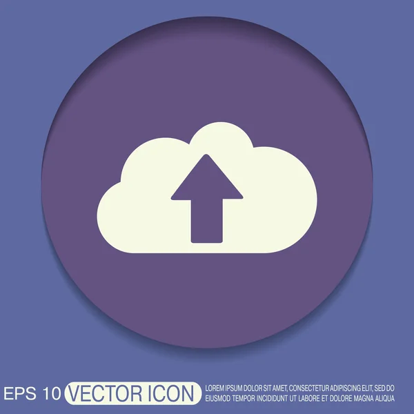Cloud download pictogram — Stockvector
