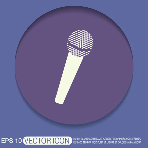 Microphone. symbole musical chant — Image vectorielle