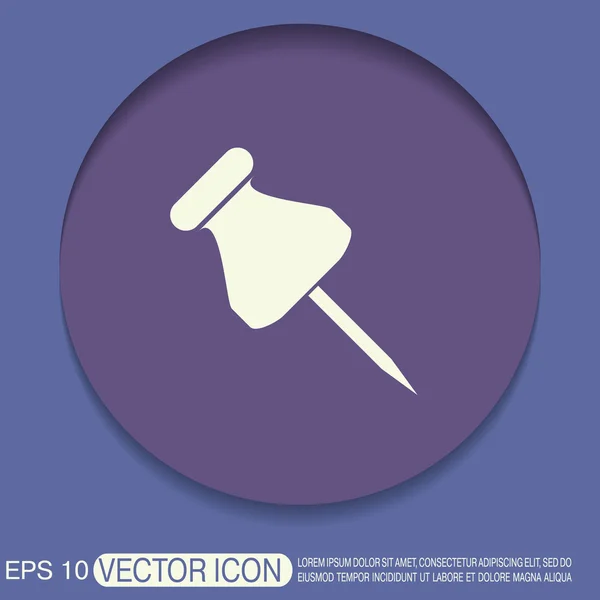 Pin para símbolo de papel icono — Vector de stock