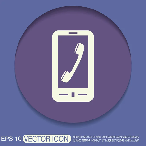 Smartphone mit dem Symbol Telefon — Stockvektor