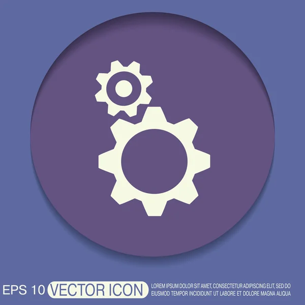Fogaskerekű, ikon beállítás és javítás — Stock Vector