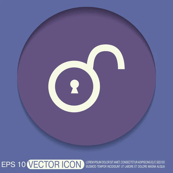 Hangslot symboolpictogram — Stockvector