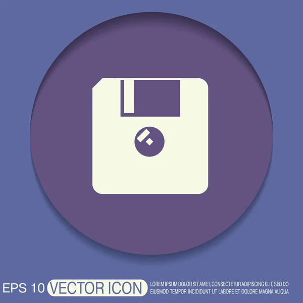 Diskettestation, diskette-symbool — Stockvector