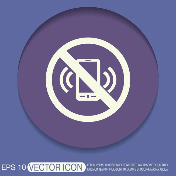 Forbidden to use phone. — Stock Vector