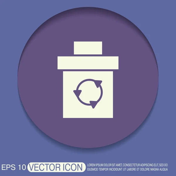 Mand vuilnis pictogram — Stockvector