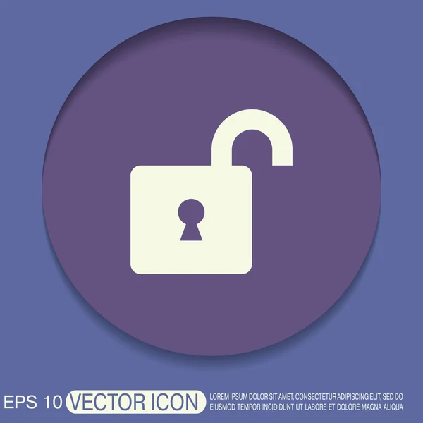 Hangslot symboolpictogram — Stockvector