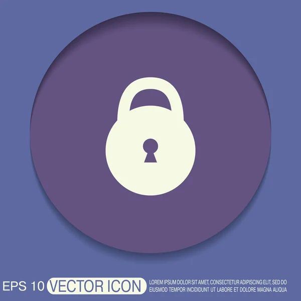 Hangslot symboolpictogram — Stockvector