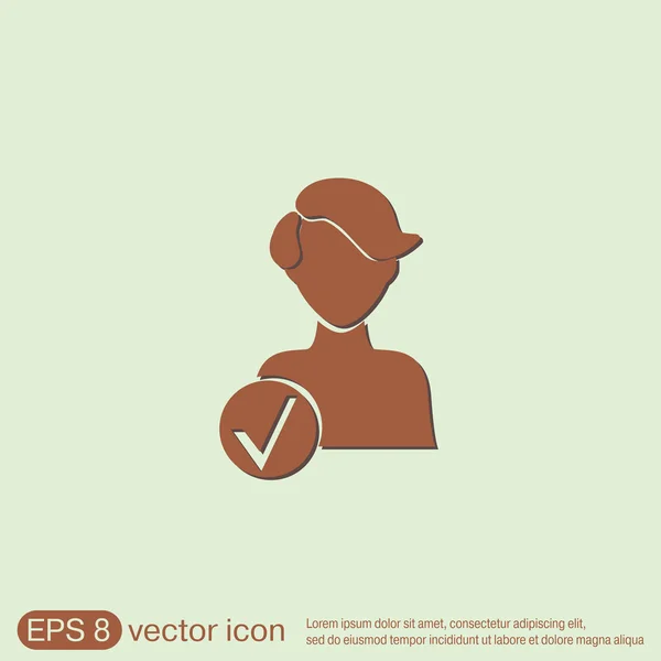 Add friend avatar — Stock Vector