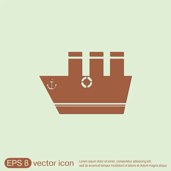 Sailing ship symbol — Stock Vector