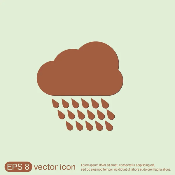 Cloud rain icon — Stock Vector