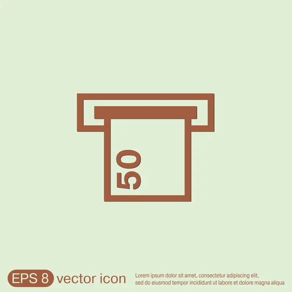 お金 atm シンボル — ストックベクタ