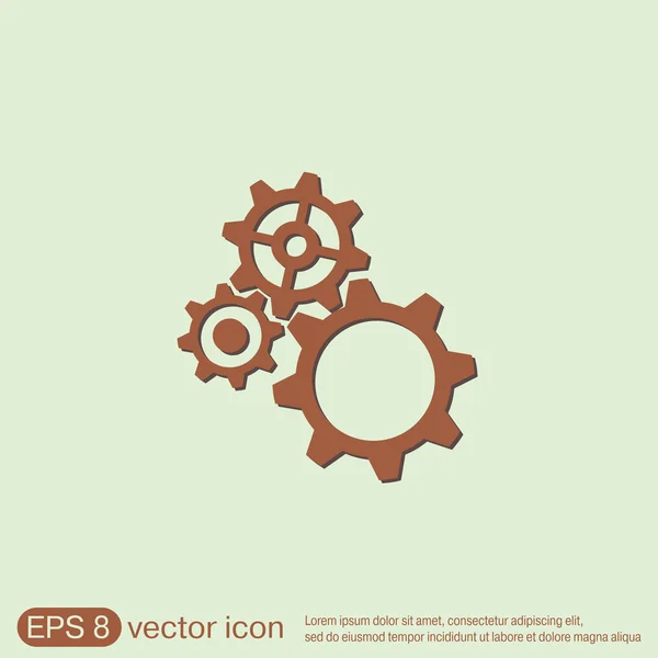 Cogwheel, ajuste y reparación de iconos — Archivo Imágenes Vectoriales