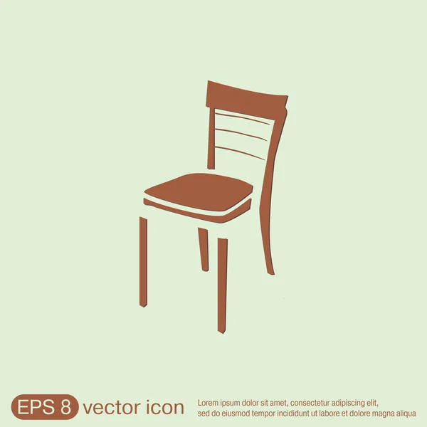 Icono de silla. muebles de símbolo — Vector de stock