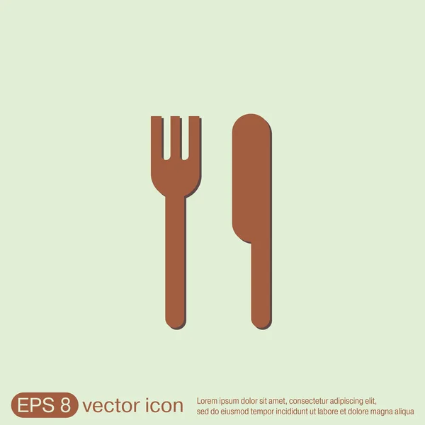 Fork and knife symbol — Stock Vector