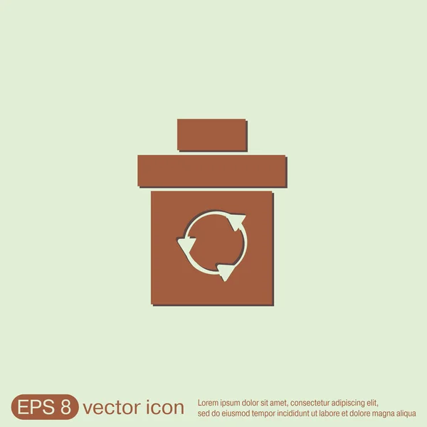 Basket garbage, recycling — Stock Vector