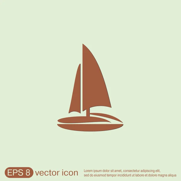 Sailing ship symbol . — Stock Vector