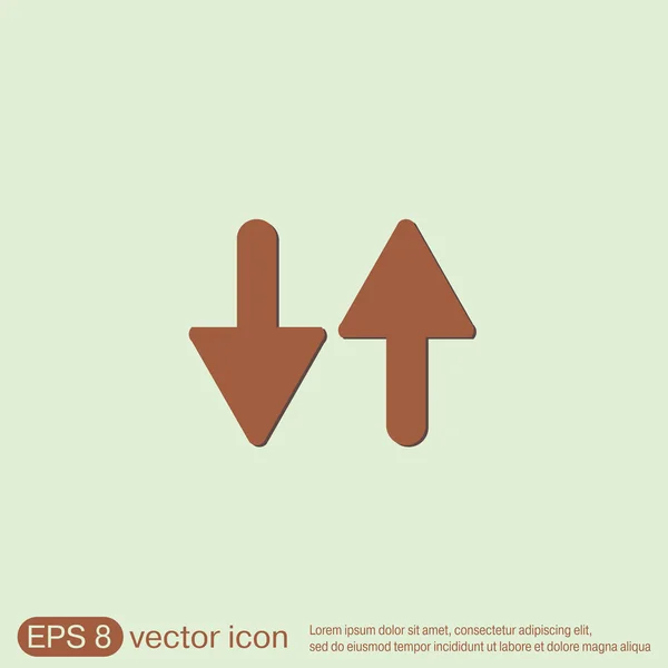 Twee pijlen teken. — Stockvector