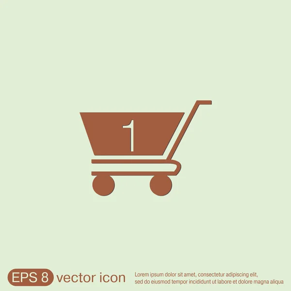 Winkelwagen pictogram illustratie — Stockvector