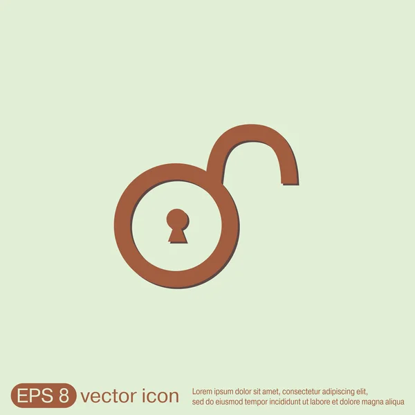 Icono del símbolo del candado , — Vector de stock