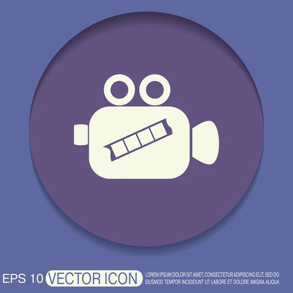 Icono de cámara de vídeo — Vector de stock