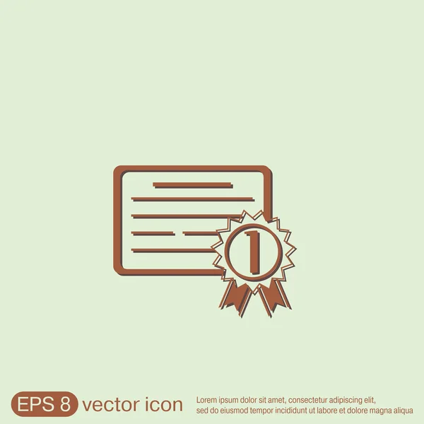 Diploma para el primer lugar — Vector de stock